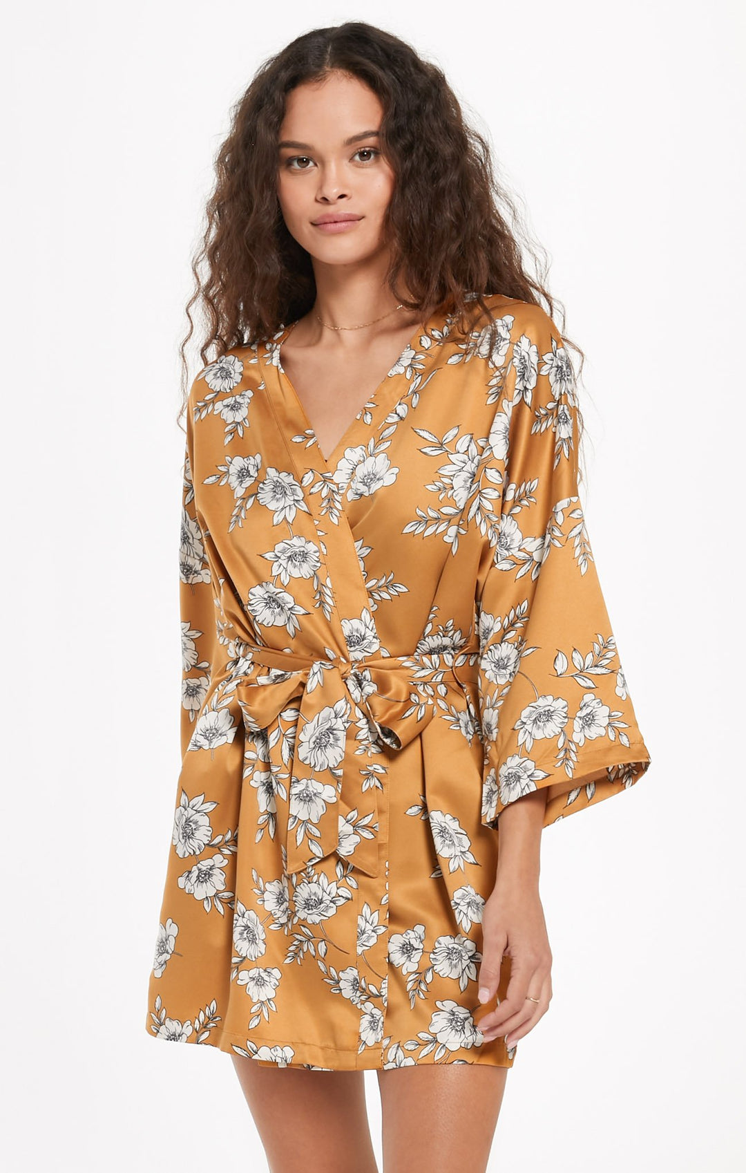 Z Supply Vacay Satin Robe - Womens Sleep Tops - Big Sun Vernon