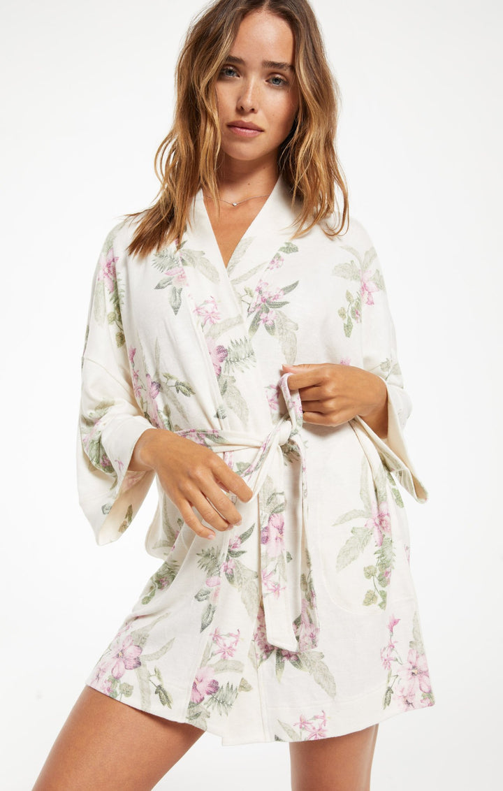 Z Supply Vacay Floral Robe - Womens Sleep Tops - Big Sun Vernon