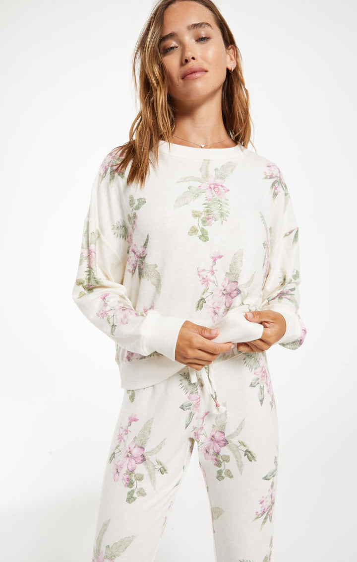 Z Supply Elle Floral Top - Womens Long Sleeves - Big Sun Vernon