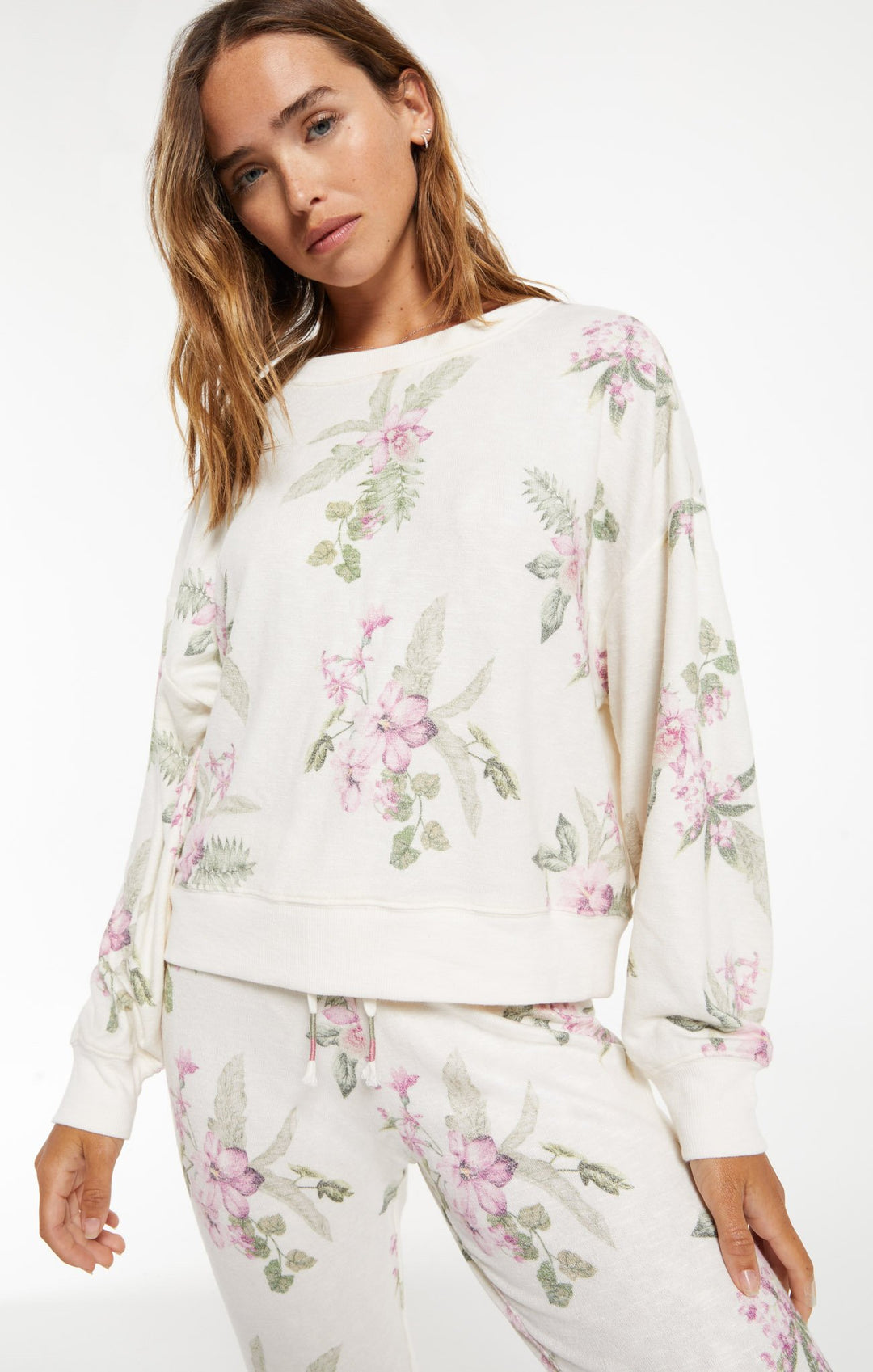 Z Supply Elle Floral Top - Womens Long Sleeves - Big Sun Vernon