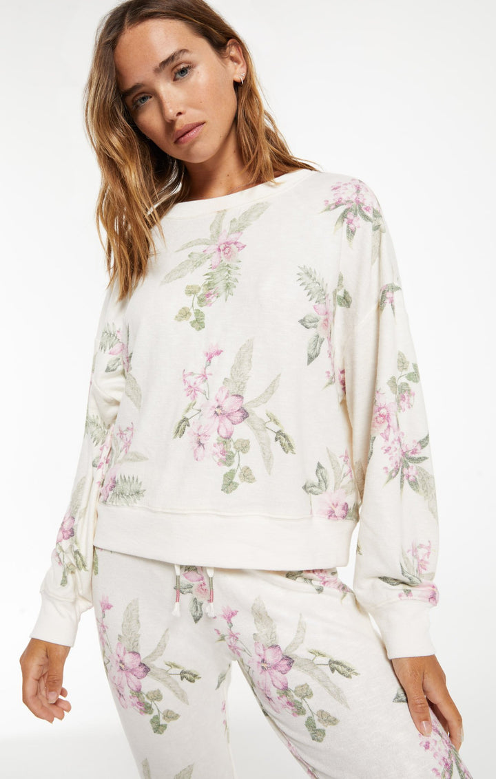 Z Supply Elle Floral Top - Womens Long Sleeves - Big Sun Vernon