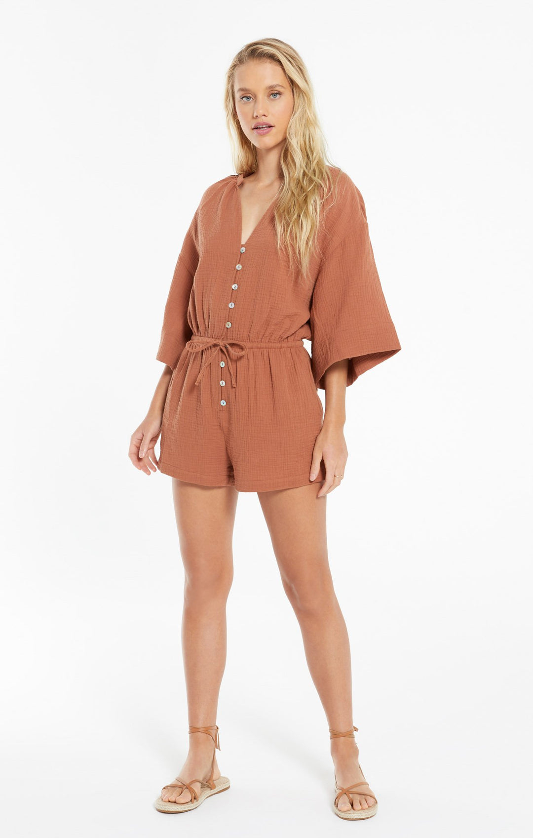 Z Supply Zephyr Gauze Romper - Womens Rompers - Big Sun Vernon