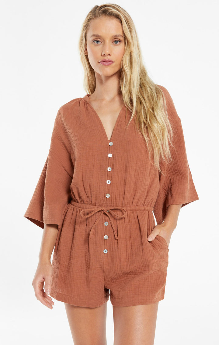 Z Supply Zephyr Gauze Romper - Womens Rompers - Big Sun Vernon