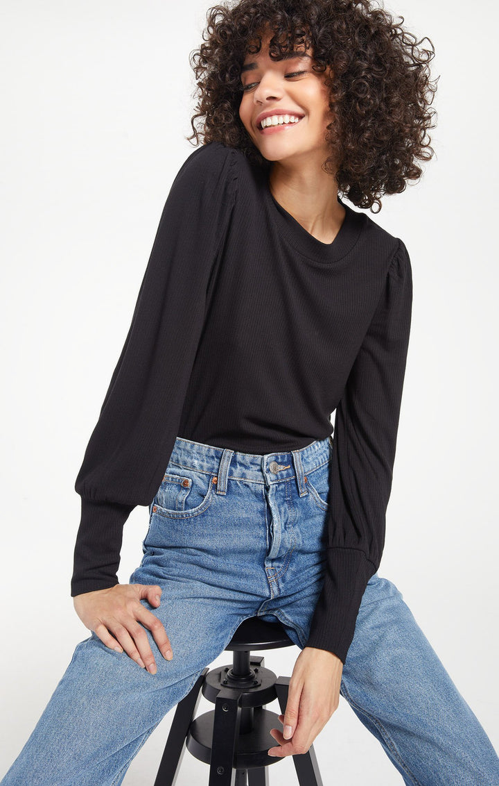 Z Supply Clemente Puff Sleeve Top - Womens Long Sleeves - Big Sun Vernon