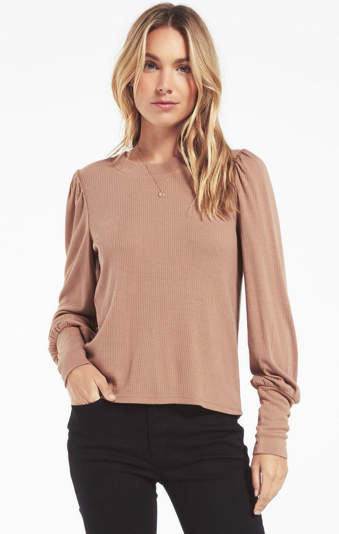 Z Supply Clemente Puff Sleeve Top - Womens Long Sleeves - Big Sun Vernon