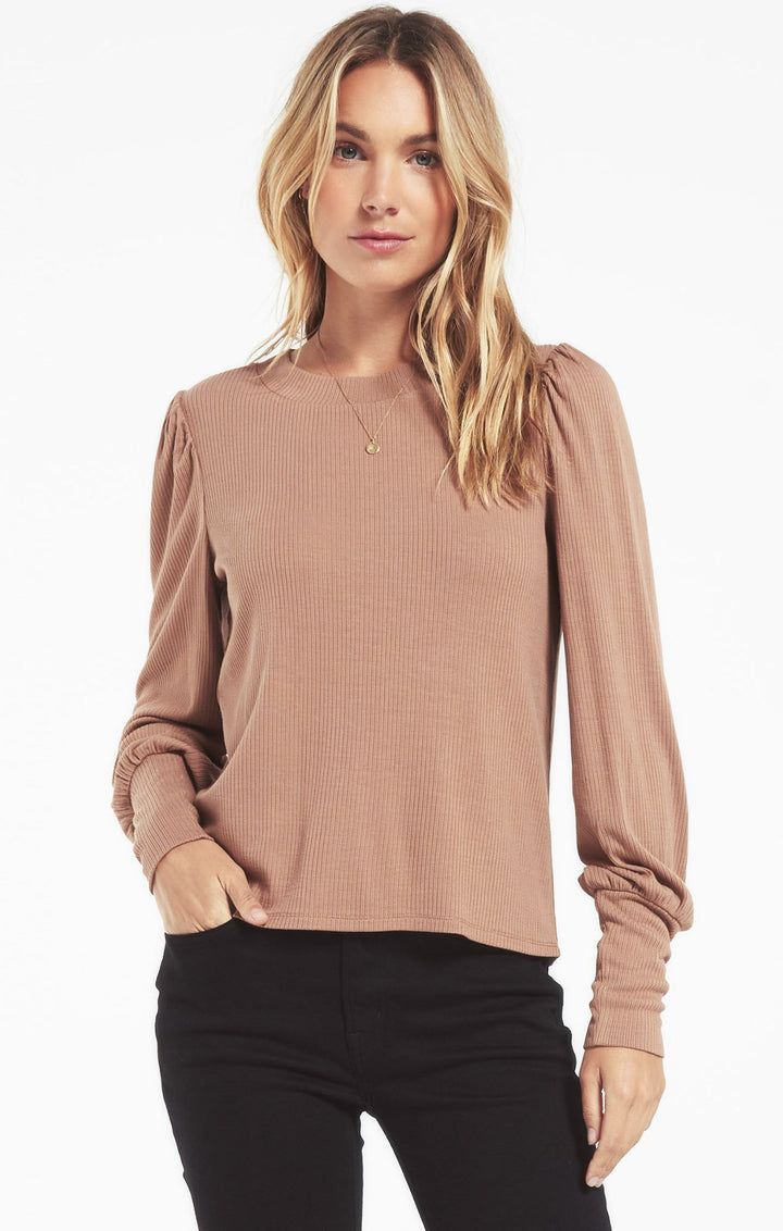 Z Supply Clemente Puff Sleeve Top - Womens Long Sleeves - Big Sun Vernon