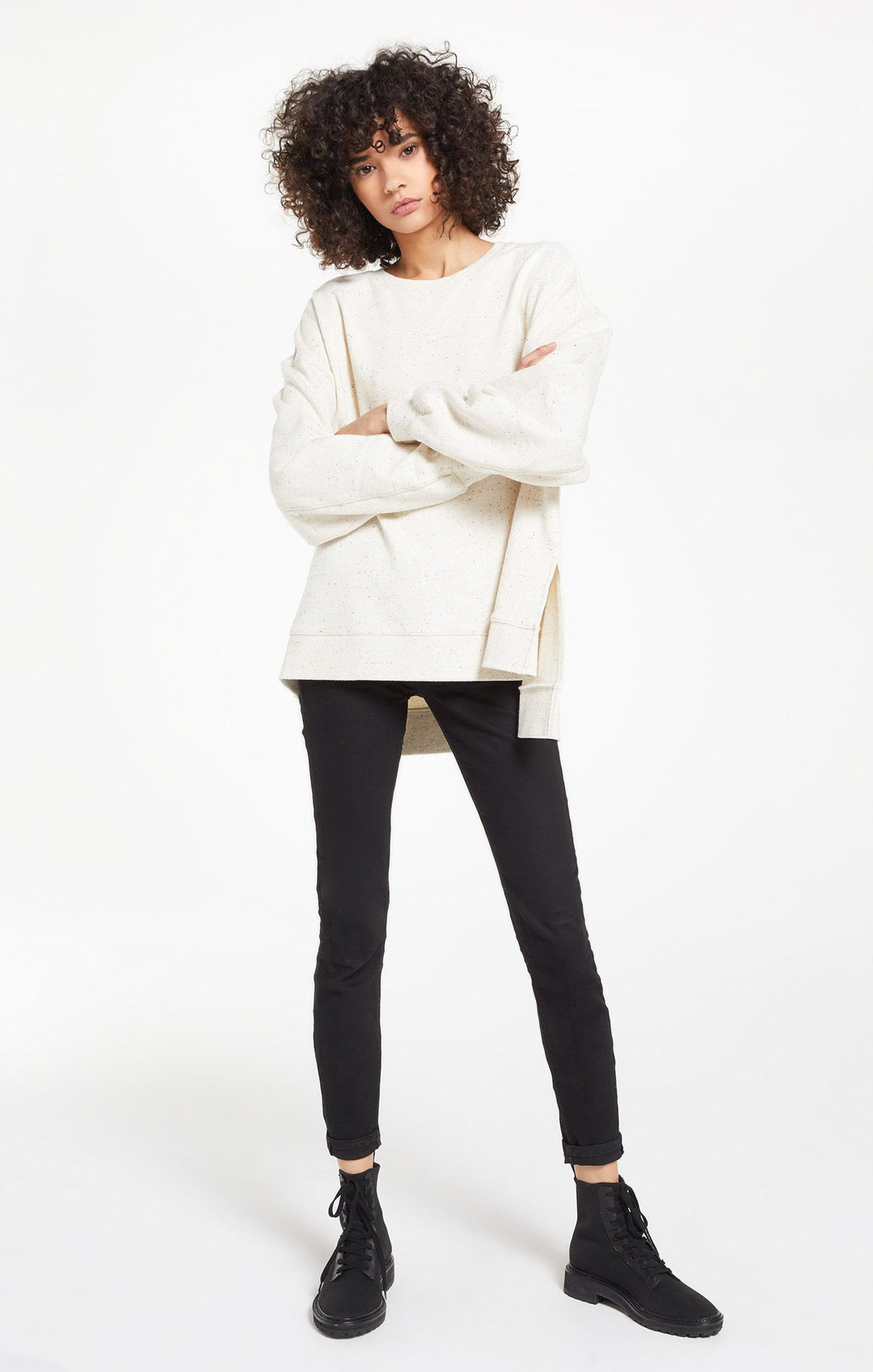 Z Supply Speckled Modern Weekender - Womens Hoodies - Big Sun Vernon