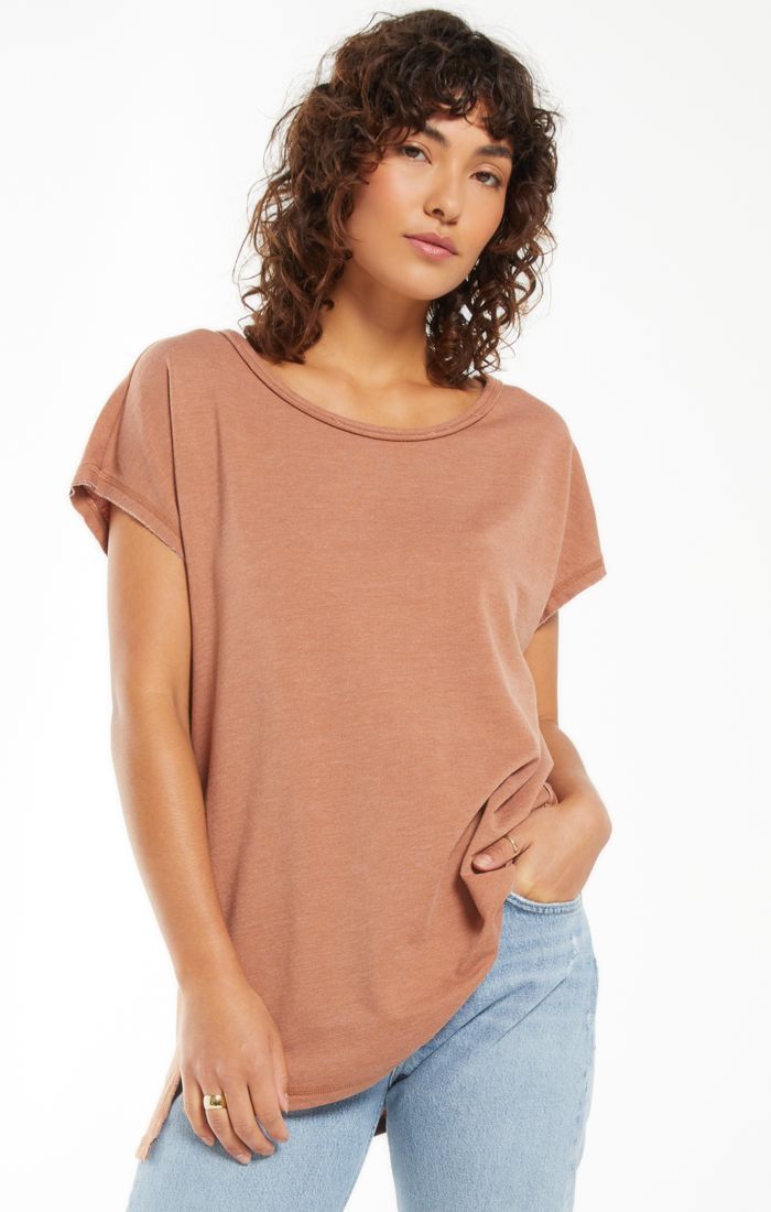 Z Supply Frankie Sweatshirt Tunic Tee - Womens Tees - Big Sun Vernon