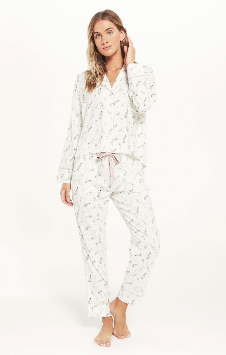 Z Supply Dream State Vino PJ Set - Womens Sleep Tops - Big Sun Vernon