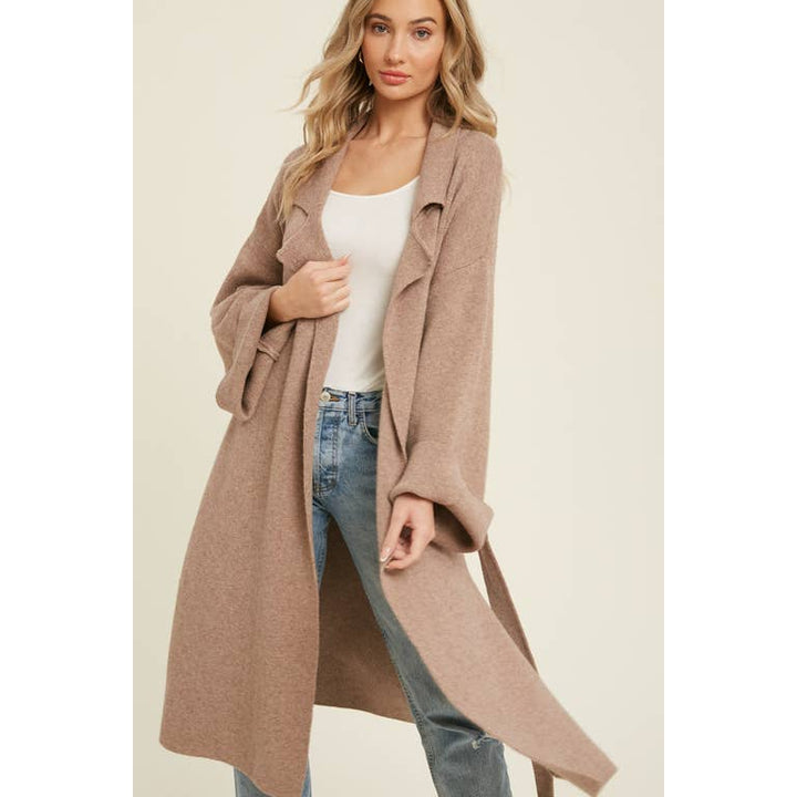Delaney Knitted trench Coat - Womens Casual Jackets - Big Sun Vernon