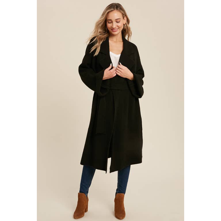 Delaney Knitted trench Coat - Womens Casual Jackets - Big Sun Vernon