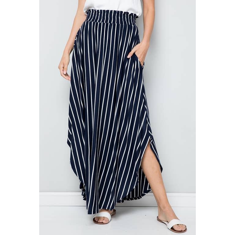 Maggie Vertical Striped Maxi Skirt - Womens Skirts - Big Sun Vernon