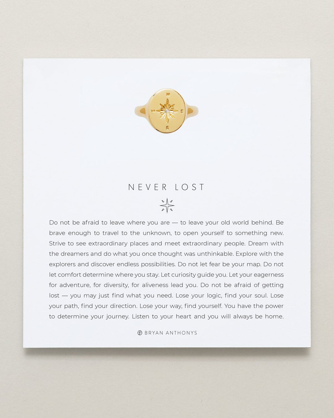 Bryan Anthony's Never Lost Signet Ring - Ring - Big Sun Vernon