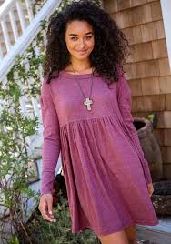 Natural Life Cozy Babydoll Dress - Womens Casual Dresses - Big Sun Vernon