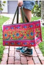 Natural Life Carryall Tote Folk Floral - Tote Bags - Big Sun Vernon