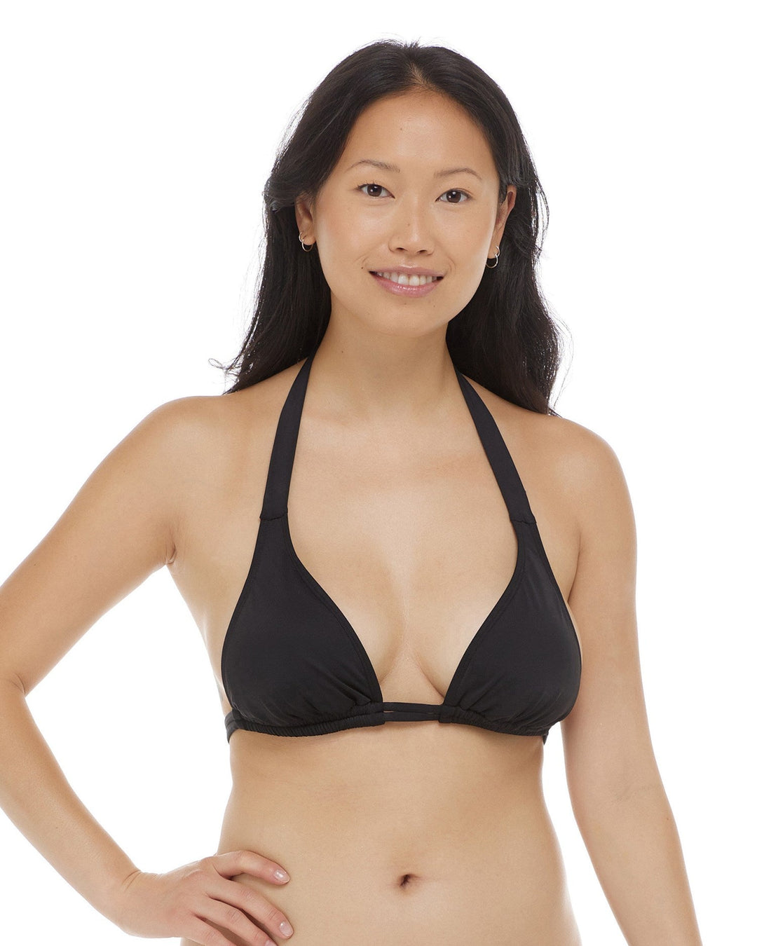 Skye Solid Celeste Tri Top - Womens Cropped Bikini Tops - Big Sun Vernon  | Okanagan Beachwear
