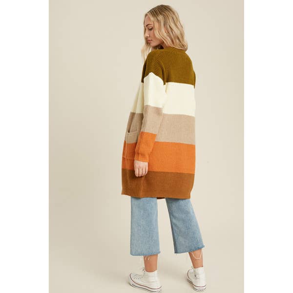 Opal Colorblocked Cardigan - Womens Sweaters - Big Sun Vernon