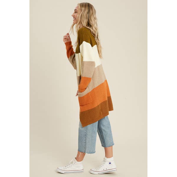 Opal Colorblocked Cardigan - Womens Sweaters - Big Sun Vernon