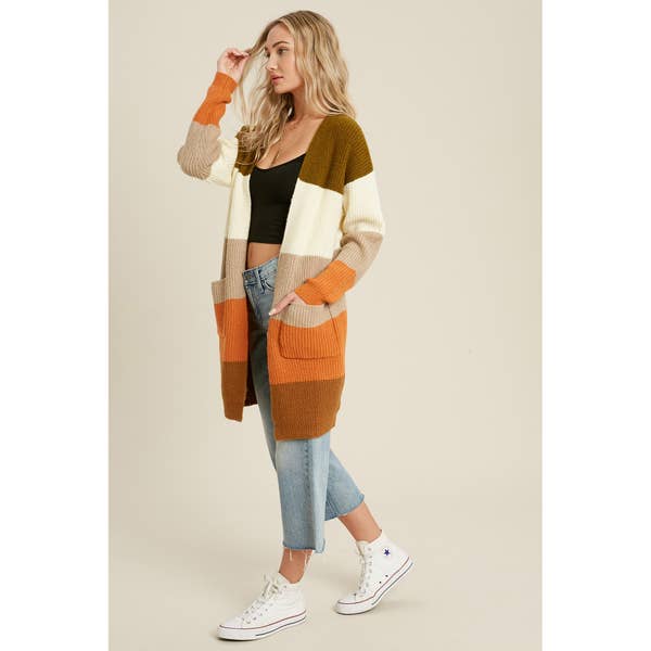 Opal Colorblocked Cardigan - Womens Sweaters - Big Sun Vernon