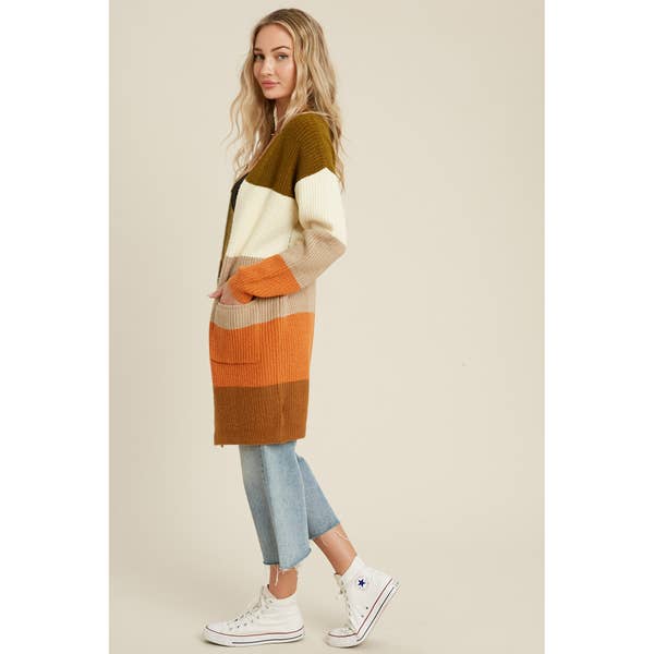 Opal Colorblocked Cardigan - Womens Sweaters - Big Sun Vernon