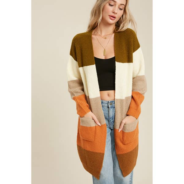 Opal Colorblocked Cardigan - Womens Sweaters - Big Sun Vernon