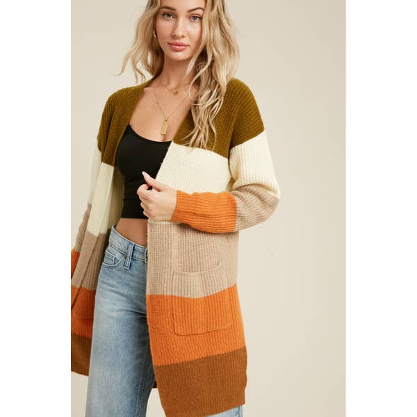 Opal Colorblocked Cardigan - Womens Sweaters - Big Sun Vernon