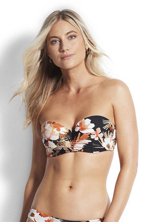 Seafolly Bora Bora Bustier Bandeau Top - Womens Bandeau Bikini Tops - Big Sun Vernon