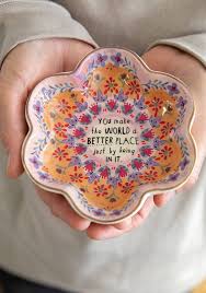 Natural Life Trinket Bowl You Make the World - Home Decorations - Big Sun Vernon