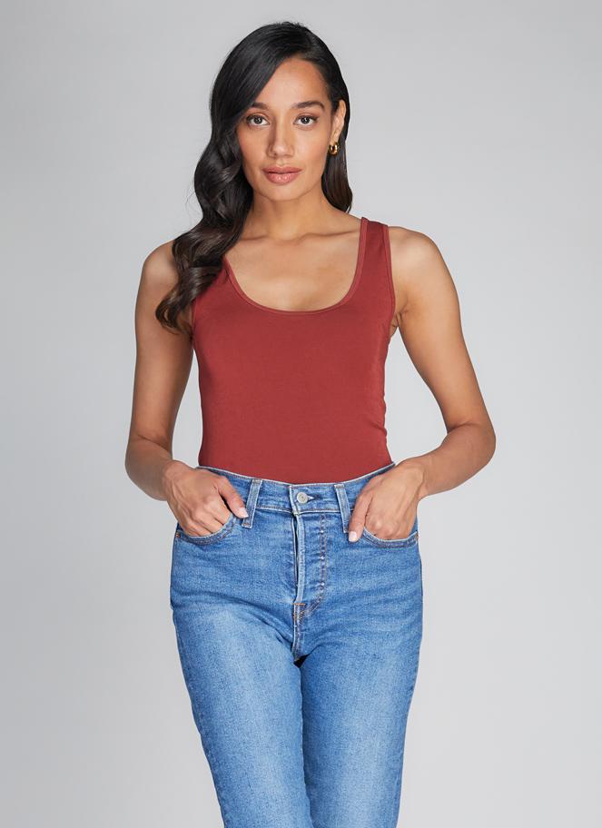 C'Est Moi Bamboo Double Scoop Tank Top - Womens Tanks - Big Sun Vernon  | Okanagan Beachwear