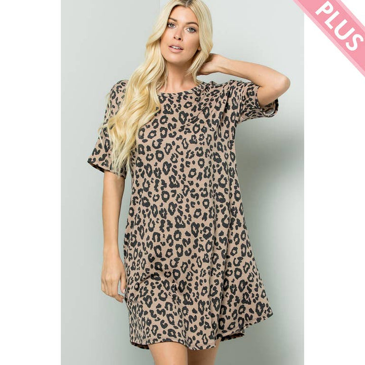 Mina Leopard Print Dress - Womens Casual Dresses - Big Sun Vernon