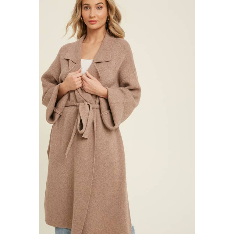 Delaney Knitted trench Coat - Womens Casual Jackets - Big Sun Vernon