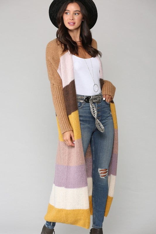 Odessa Stripe Duster Cardigan - Womens Dusters - Big Sun Vernon
