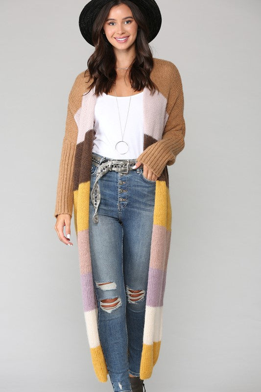 Odessa Stripe Duster Cardigan - Womens Dusters - Big Sun Vernon
