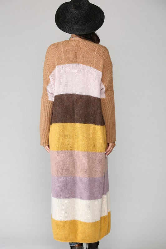 Odessa Stripe Duster Cardigan - Womens Dusters - Big Sun Vernon