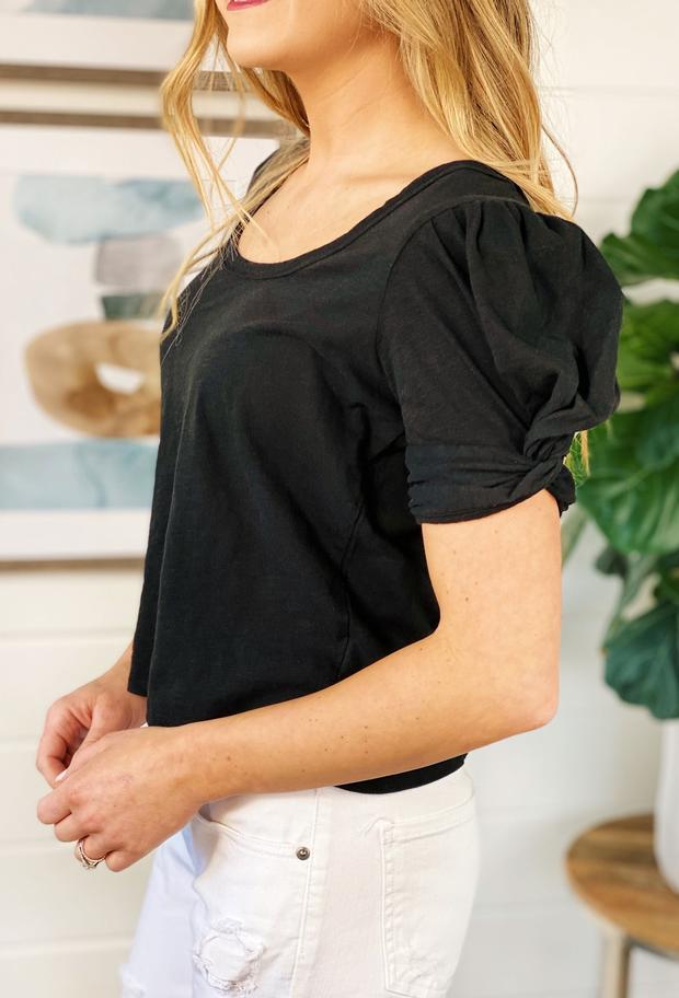 Z Supply Carrie Slub Puff Sleeve Tee - Womens Tees - Big Sun Vernon