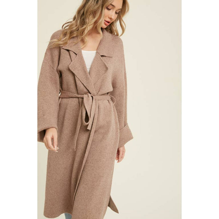 Delaney Knitted trench Coat - Womens Casual Jackets - Big Sun Vernon