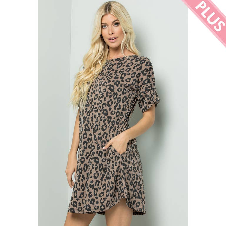 Mina Leopard Print Dress - Womens Casual Dresses - Big Sun Vernon