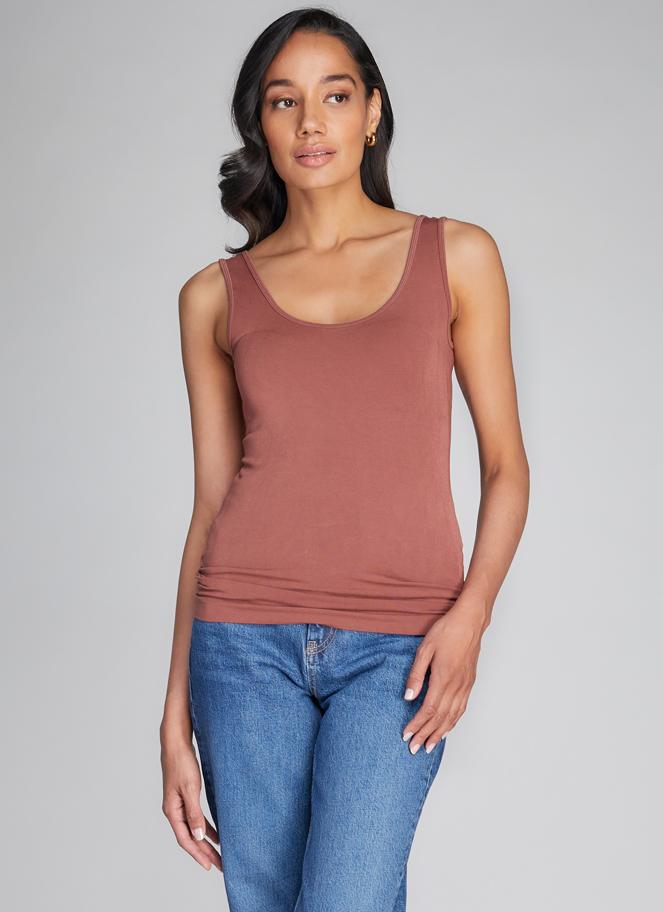 C'Est Moi Bamboo Double Scoop Tank Top - Womens Tanks - Big Sun Vernon  | Okanagan Beachwear