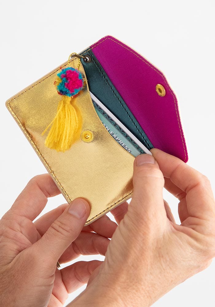 Natural Life Card Holder Advice From Sloth - Small Wallets - Big Sun Vernon