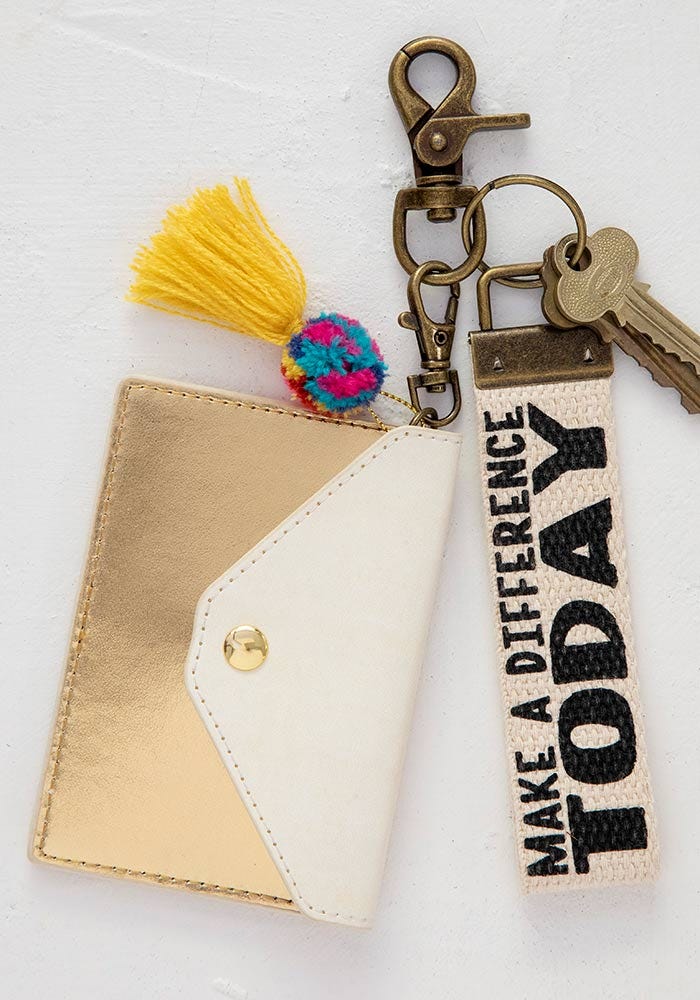 Natural Life Card Holder Advice From Sloth - Small Wallets - Big Sun Vernon