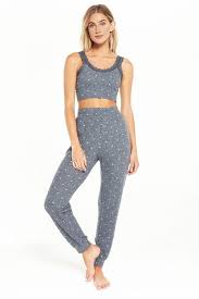 Z Supply Cozy Dot Jogger - Womens Sleep Bottoms - Big Sun Vernon