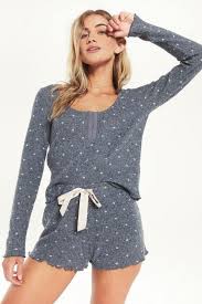 Z Supply Frills Dot Short - Womens Sleep Bottoms - Big Sun Vernon