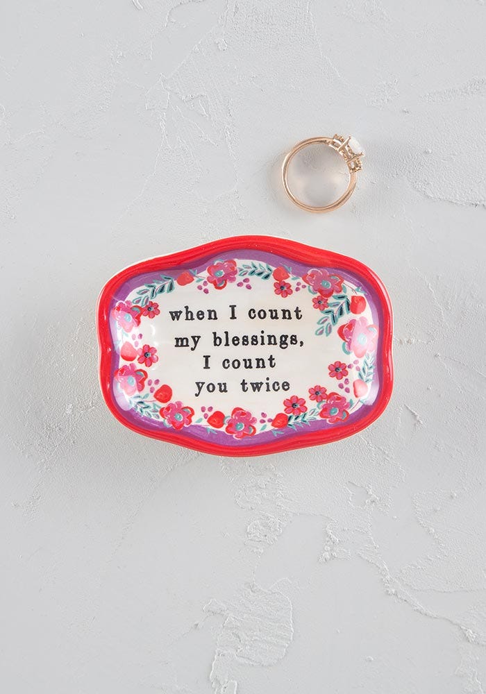 Natural Life Artisan Dish Small Count Blessing - Home Decorations - Big Sun Vernon