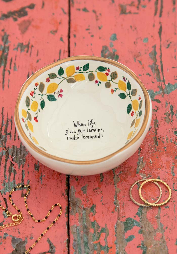 Natural Life Giving Trinket Bowl Make Lemonade - Home Decorations - Big Sun Vernon