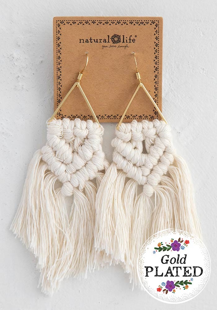 Natural Life Macrame Earrings - Earrings - Big Sun Vernon