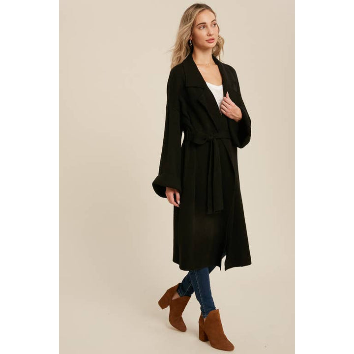 Delaney Knitted trench Coat - Womens Casual Jackets - Big Sun Vernon
