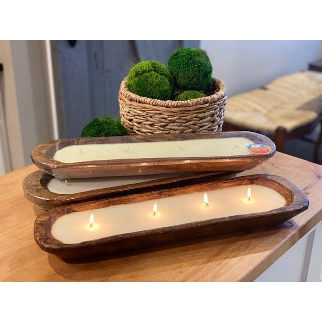 Forever Green Art Candle in Carved Bread Bowl - Home Decorations - Big Sun Vernon