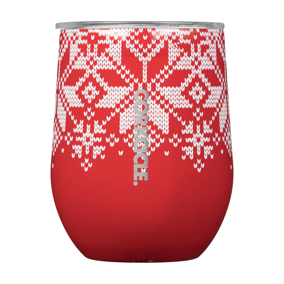 Corkcicle Fairisle Stemless Wine Glass 12oz - Stemless - Big Sun Vernon
