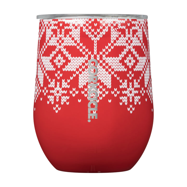 Corkcicle Fairisle Stemless Wine Glass 12oz - Stemless - Big Sun Vernon