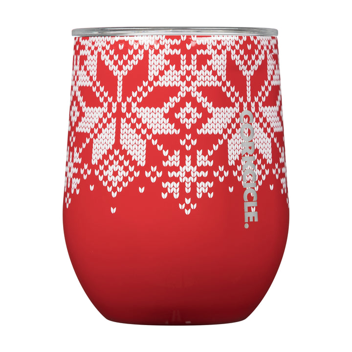 Corkcicle Fairisle Stemless Wine Glass 12oz - Stemless - Big Sun Vernon